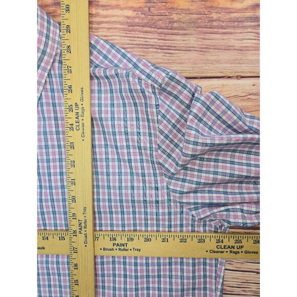 Untuckit Mens X-Large Wrinkle-Free Checkered Button-Down Shirt - Picture 8 of 8
